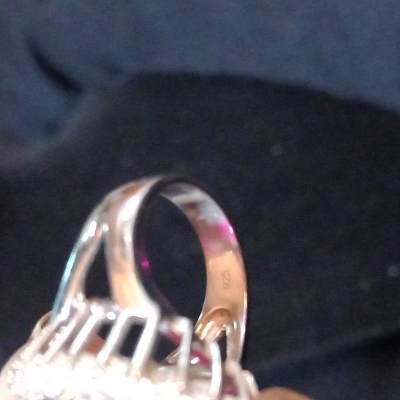 Cocktail Ring CZ Faux Ruby - Picture 4 of 5